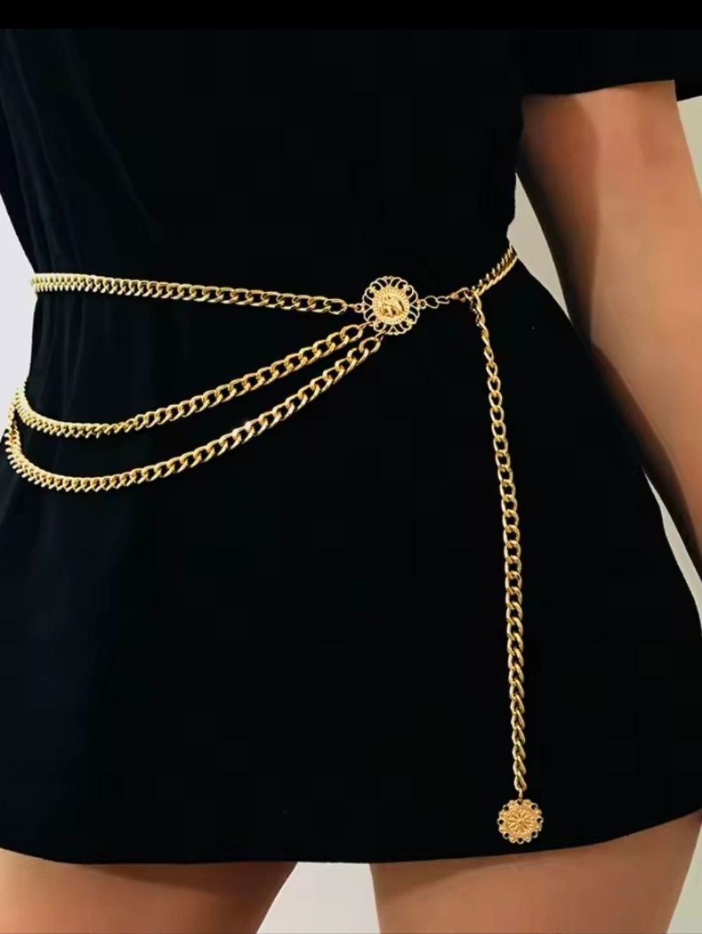 Elegant Sophisticated Gold Chain Belt